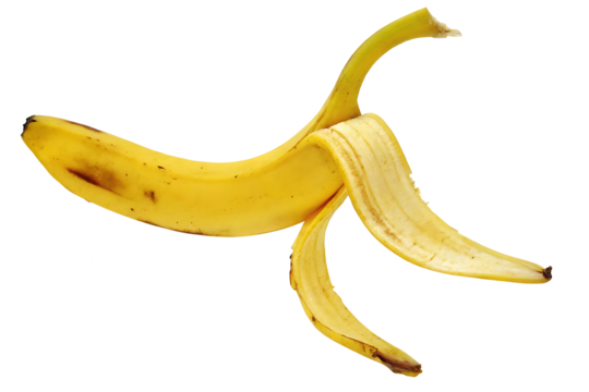  banana peel isolated on white background PNG. GENERATIVE AI