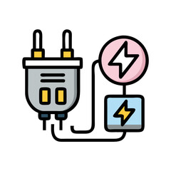 electric power icon, electric power vector illustration-simple illustration of electric power, perfect for electric power logos and icons