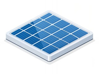 Isometric Solar Panel Renewable Energy Clean Power Eco Friendly Technology