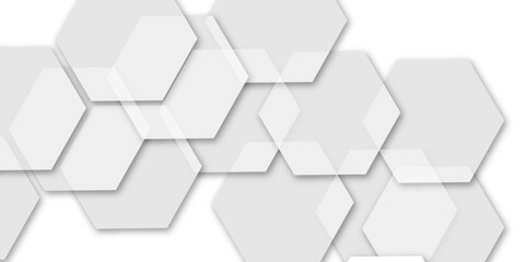Fototapeta premium Abstract Geometric Technology 3D White and grey Light Structure Featuring a Polygonal Honeycomb Pattern with Luxury Design Elements for a Modern and High-Tech Vector Background