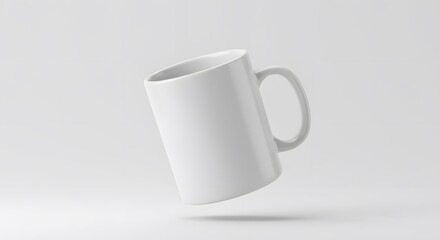 Obraz premium Blank White Mug Mockup Design Template for Branding and Marketing Projects