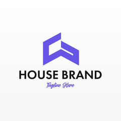 House building logo design template