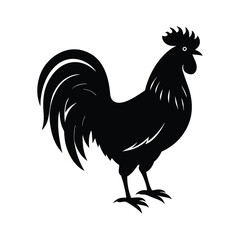 rooster silhouette art
