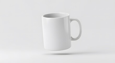 Fototapeta premium Blank White Coffee Mug Mockup for Branding and Design Projects