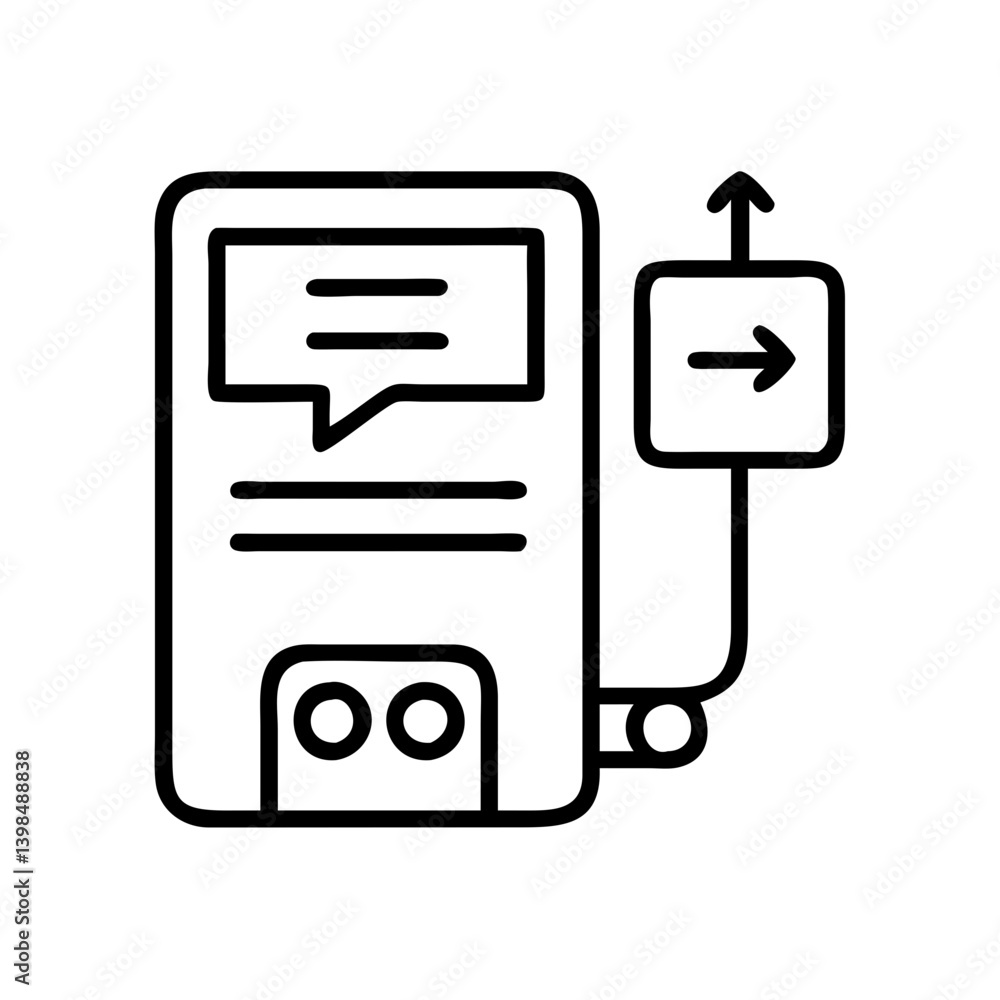 Poster smart home device automation system iot technology concept with arrow direction control panel design