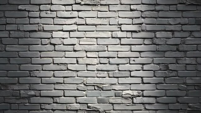 Whitewashed vintage brick wall texture for design purposes. Wide backdrop for your text or video.