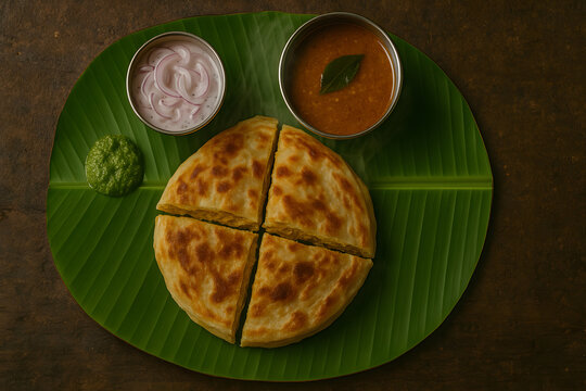 Egg Porotta Combo with Salna