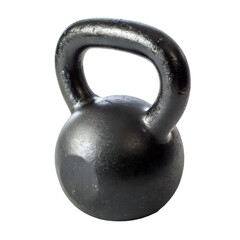 Fototapeta premium Watercolor Black kettlebell isolated on transparent background