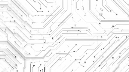 A Gray and white technology background image Line design for communication connections in digital systems Hi-tech technology pattern, Generative AI illustrations.
