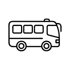 Find affordable bus transportation services with our simple bus icon vector graphic design