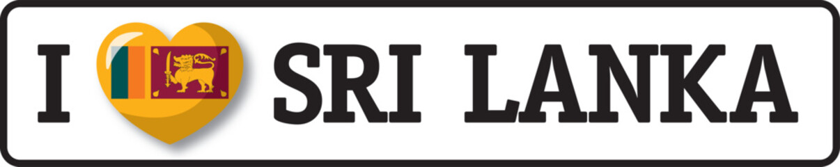 Heart shaped Sri Lankan flag symbolizing love and patriotism for Sri Lanka