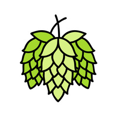 hops icon, hops vector illustration-simple illustration of hops, perfect for hops logos and icons