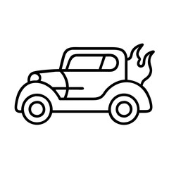 Vintage hot rod car vector illustration for classic auto show and retro vehicle design needs