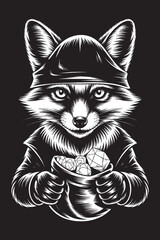 Black and White Fox Illustration Tee
Blackout Fox Tee
Shadow Fox Design