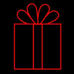 red gift box vector illustration 