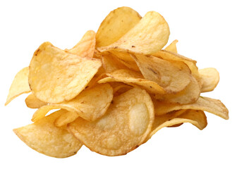 Potato chips isolated on transparent background png
