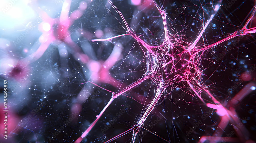 Aufkleber abstract neural network visualization
