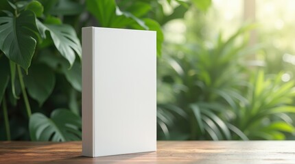 Minimalist White Frame Mockup in Bright Indoor Plant Setting 
