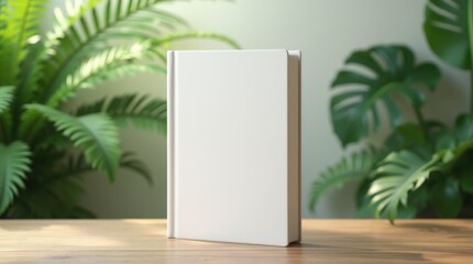 Minimalist White Frame Mockup in Bright Indoor Plant Setting 