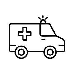 Ambulance emergency vehicle icon vector illustration for medical healthcare service first aid transport