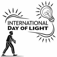 INTERNATIONAL DAY OF LIGHT  vector illustration