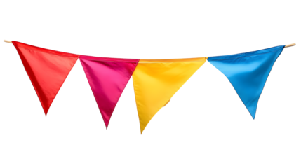 triangular flag on transparent background