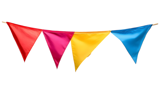 triangular flag on transparent background