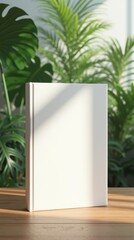 Minimalist White Frame Mockup in Bright Indoor Plant Setting