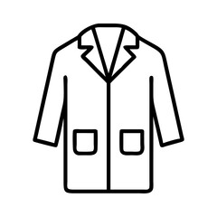 Outline lab coat icon vector illustration medical uniform doctor nurse clothing apparel design