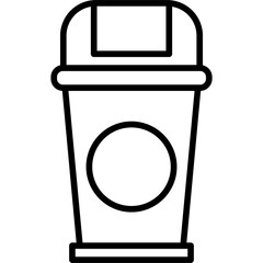 Trash Bin Icon Vector Element