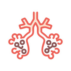  Bronchioles Anatomy Icon Design