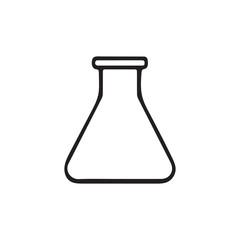 test tube with red liquid isolated on white