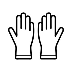 Protective gloves icon vector illustration, safety gloves, work gloves, cleaning gloves, hand wear, medical gloves