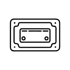 Obraz premium Download audio cassette tape vector icon illustration, music tape, retro tape, media tape, old tape, audio tape