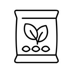 Seed packet vector icon illustration for agriculture gardening and farming design element symbol