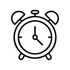 Alarm clock icon vector illustration wake up time reminder deadline schedule appointment timer graphic
