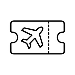 Airplane ticket boarding pass vector icon travel flight voucher airline journey trip travel pass