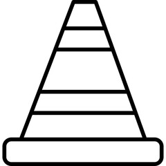 Traffic Cone Icon Vector Element