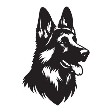 recommend clip art: Vector silhouette of a German Shepherd, Dog illustration, Dog art, Dog drawing, Pet Animal Silhouette.	