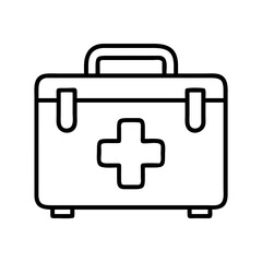 First aid kit vector illustration for medical emergency and healthcare preparedness concept design