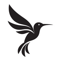 Humming bird logo. vector illustration.