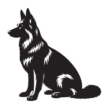recommend clip art: Vector silhouette of a German Shepherd, Dog illustration, Dog art, Dog drawing, Pet Animal Silhouette.	