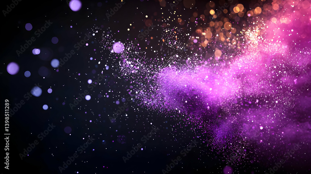 Poster abstract colorful sparkling background with bokeh effect