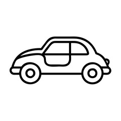 Fototapeta premium Outline drawing of a classic car vector illustration simple vehicle design transportation icon automobile