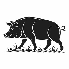 Pig Icon Black   a premium AI-generated simple vector icon with an agriculture