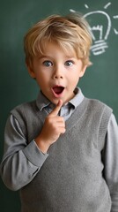 Fototapeta premium Child with surprised expression