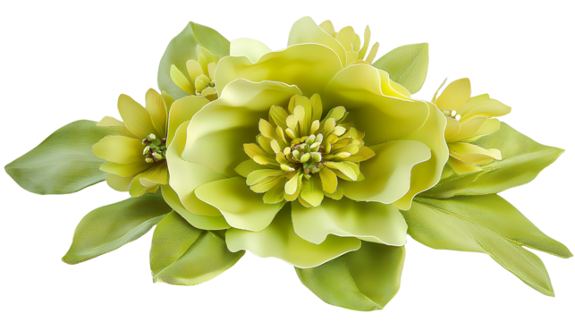a computer generated image of a yellow flower on a transparent background, PNG image, PNG file, Generative art.