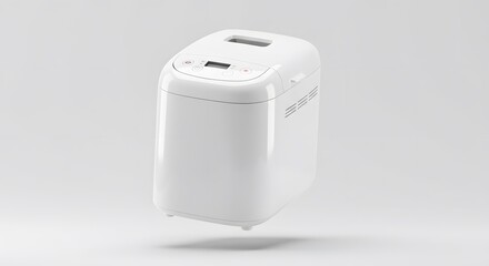 Modern White Bread Maker Machine, Kitchen Appliance, Home Baking, Automatic Breadmaking Device, Digital Controls, Easy to Use, Compact Design, Sleek and Stylish, Perfect for Home Bakers