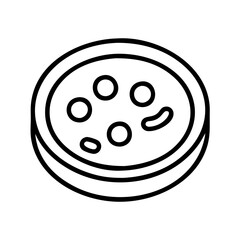 Petri dish vector icon microbiology research laboratory equipment cell culture experiment science sample test