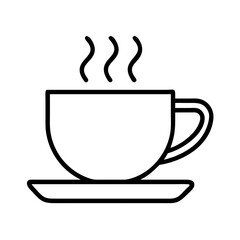 Hot coffee cup vector illustration steaming coffee mug icon coffee break cafe beverage design